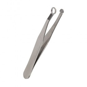 Pince à épiler pour couper les poils du nez, pince à épiler en acier inoxydable, pointe ronde facile à couper pour sourcils