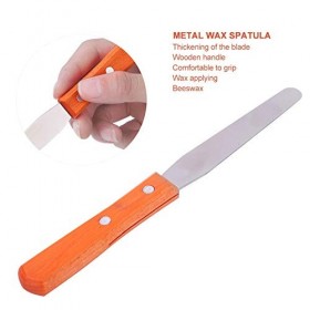Baton de cire à épiler, avec manche en bois, applicateur réutilisable de cire à épiler, idéal pour lépilation des sourcils, 