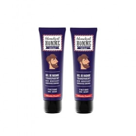 Blondépil Homme - Gel rasage transparent, Glisse optimale, Finitions nettes. Gel rasage homme. Lot de 2. Made in France, Tube