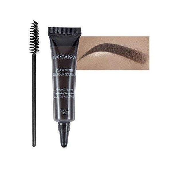 Sourcils Gel, Teinte instantanée imperméable de couleur de colorant de gel professionnel de sourcil avec la brosse pour le ma...