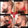 Le Beard Ninja - Pochoir de barbe | Outil de conception de barbe | Modèle de coiffage de barbe pour une symétrie parfaite | F