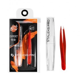 STALEKS PRO Pince à sourcils, poils incarnés, acier inoxydable Expert 11/5