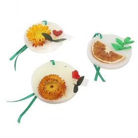 Tablette de Cire daromathérapie Solide, Grande Tablette de Cire daromathérapie de Forme Ronde Longue Durée 3 Pièces pour Ch