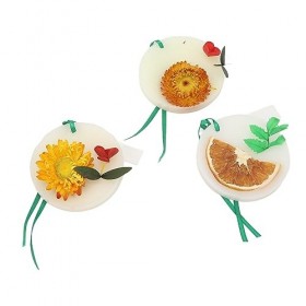 Tablette de Cire daromathérapie Solide, Grande Tablette de Cire daromathérapie de Forme Ronde Longue Durée 3 Pièces pour Ch