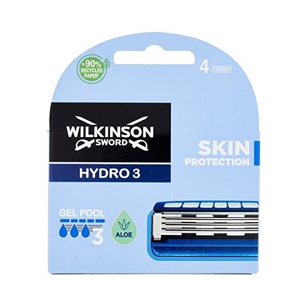 Wilkinson Sword Hydro 3 Skin Protection Lames de Rasoir pour Homme