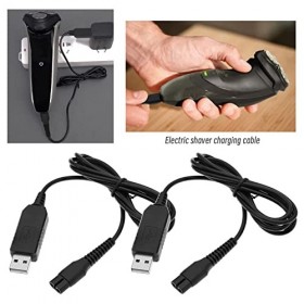 Lot de 2pcs Câbles de Charge de Rasoir 4,3V Compatible avec Philips QP2620/QP2520 QP2520/30 QP2520/70 QP2520/90 Cordon de Cha