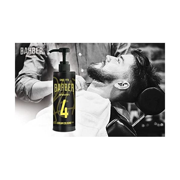 BARBER MARMARA No.4 Baume Après Rasage Homme - Crème Cologne Homme - 400ml - Gel Après Rasage Homme - Marque Contre Rasage - 