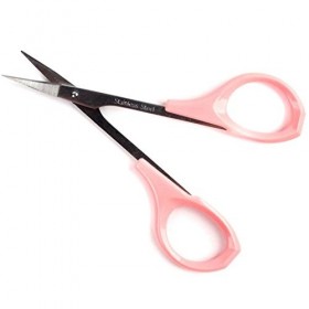 Ericotry Ciseaux à sourcils incurvés en acier inoxydable pour poils faciaux, sourcils, oreilles, narines, sourcils, moustache