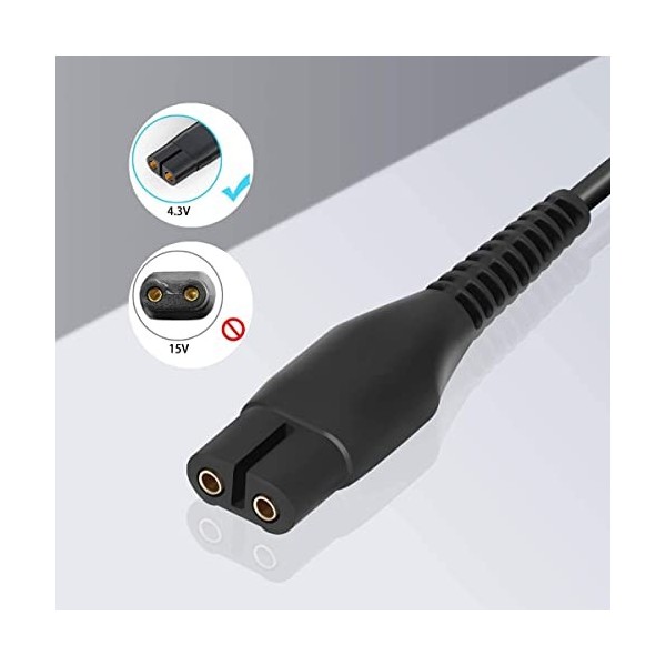 ENJOY-UNIQUE Câble de charge USB de sortie 4.3V Cordon dalimentation Compatible avec Philips rasoirs S300 S500 S100 SQ RQ3 Y