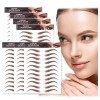 AWAVM 7 Feuilles Autocollants de Sourcils 4D Patch,Eyebrow Tattoos Stickers Autocollant Bionique pour Sourcils,Faux Sourcils 