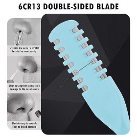 Jemey Lot de 8 tondeuses pour poils du nez et des oreilles, pour homme, femme, sans électricité, nettoyage facile, pratique p