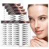 AWAVM 7 Feuilles Autocollants de Sourcils 4D Patch,Eyebrow Tattoos Stickers Autocollant Bionique pour Sourcils,Faux Sourcils 