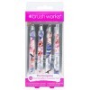 Brushworks HD 4 Piece Combination Tweezer Set Lot de pinces à épiler combinées Floral