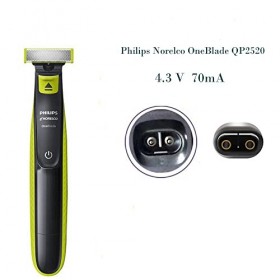 4.3V Chargeur Rasoir pour P hilips N orelco One blade QP2520, Cordon Alimentation remplacement modèle A00390 pour QP2520/70, 