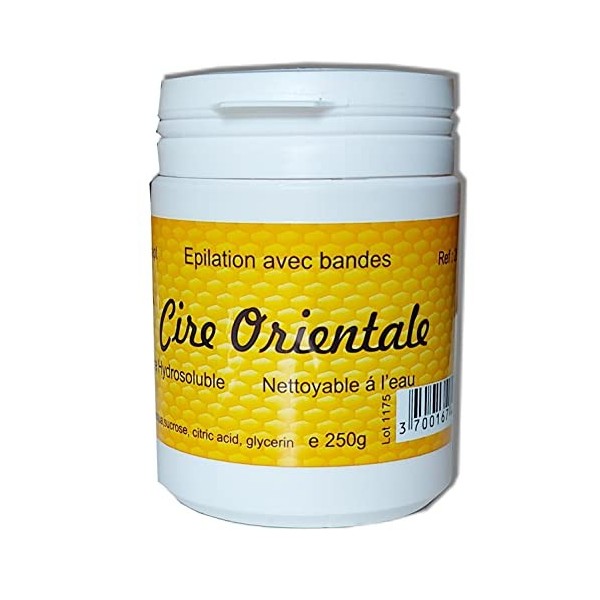 Cire orientale au sucre. Pot 250g, pour une épilation avec bandes