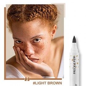 Natural Freckle Pen, Stylo de maquillage de tache de rousseur, Faux Freckle Pen Soft Brown Long Lasting Waterproof Dot Spot P