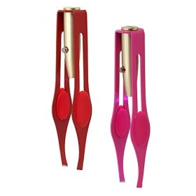 Lot de 2 pinces à épiler à sourcils avec lumière pour épilation légère et outils légers pour homme et femme