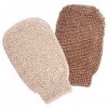 Yooyg Lot de 2 gants exfoliants en fibre de bambou pour le bain et le corps