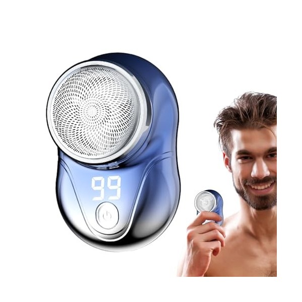 Rasoir électrique portatif,Mini rasoir pour hommes - Rasoir électrique Rechargeable USB pour hommes, affichage Led, rasoir él