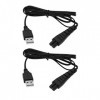 OTOTEC Lot de 2pcs Câbles de Chargeur de Tondeuse à Barbe Compatible avec Remington PF7500 PF7600 PG6137 PG6170 PG6171 PG6250