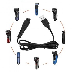 OTOTEC Lot de 2pcs Câbles de Chargeur de Tondeuse à Barbe Compatible avec Remington PF7500 PF7600 PG6137 PG6170 PG6171 PG6250