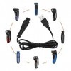 OTOTEC Lot de 2pcs Câbles de Chargeur de Tondeuse à Barbe Compatible avec Remington PF7500 PF7600 PG6137 PG6170 PG6171 PG6250