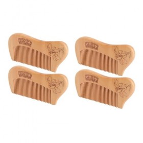 Peigne en Bois de Pêcher, Masse le Cuir Chevelu, Réduit la Casse des Cheveux et les Pointes Fourchues, Parfait pour les Cheve