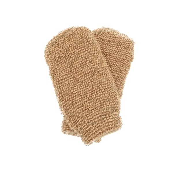 minkissy 2 Pièces Gants De Bain En Jute Serviette De Corps Gants De Gommage Outils Tissage Tissu De Bain Gant De Bain Gants D