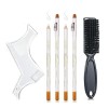 Ensemble complet de coiffage de barbe peigne et brosse guide de coupe pour sculpter la barbe sans effort Accessoires de toile