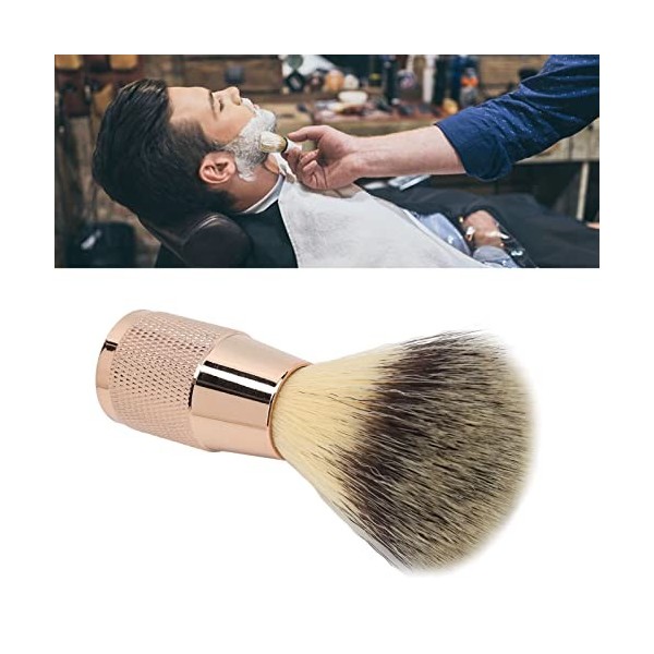 Blaireau à Barbe Pour Hommes Prise en Main Confortable Léger Brosse à Barbe Professionnelle à Séchage Rapide Imitation Poils 