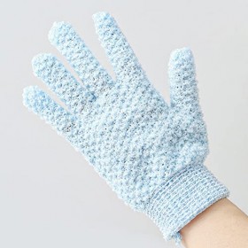 SPORTARC Lot de 2 gants de toilette exfoliants à double texture pour douche, gommage, exfoliant, exfoliant, exfoliant, gant d