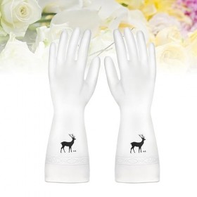 SOLUSTRE 1 Paire De Gants Imperméables Gants De Cuisine En Caoutchouc Gants De Vaisselle Gants De Cuisine Fins Et Imperméable