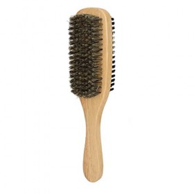 Brosse à Barbe Pour Hommes, Brosses De Coiffure Double Face, Brosses à Cheveux En Bois, Gommage des Cheveux Avec Manche En Bo