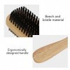 Brosse à Barbe Pour Hommes, Brosses De Coiffure Double Face, Brosses à Cheveux En Bois, Gommage des Cheveux Avec Manche En Bo