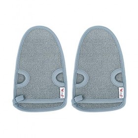 Gant de Exfoliant Gant Gommage en Bambou Enlève les Cellules Mortes de la Peau Nettoie les Pores en Profondeur Massage Gloves