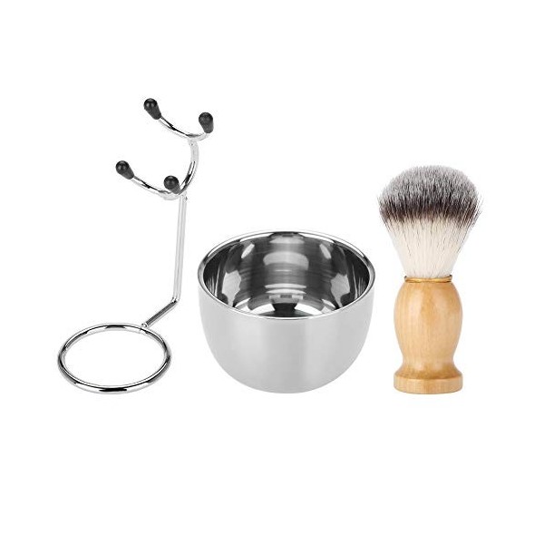 Kit de barbe, brosse à barbe, ensemble de rasage anti-dérapant pour hommes, kit de rasage professionnel classique en acier in