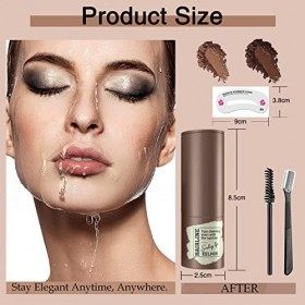 Pochoir Sourcils Marron Foncé Tampon Sourcils Brun Clair 24 Eyebrow Stamp Tondeuse Sourcils Brosse Sourcils Kit Sourcils De P