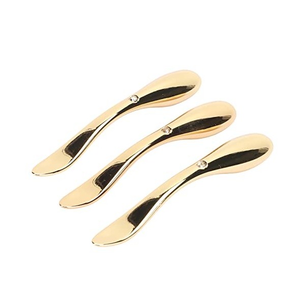 Ghzste 3 Pièces Double Tête Applicateur de Crème pour les Yeux Baguette Bâton Portable Maison Salon de beauté Visage Yeux Mas