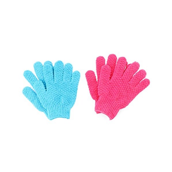 FOMIYES 4 Pièces Gants De Gommage De Bain Exfoliant Pour Le Corps Gants De Douche Exfoliants Épurateurs De Bain Épurateur De 