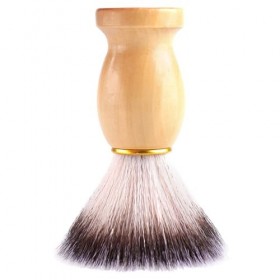 POPETPOP 1Pc Manche En Bois Blaireau Mousse À Raser Brosse Cheveux Doux Barbe Brosse Hommes Blaireau Blaireaux Pour Hommes Ba