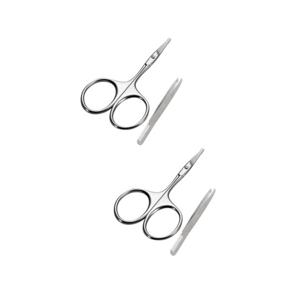 FOMIYES 1 Set Pince À Cils Pince À Cils Ciseaux À Coudre Ciseaux À Poils De Nez De Sécurité Ciseaux De Coupe De Barbe Tondeus