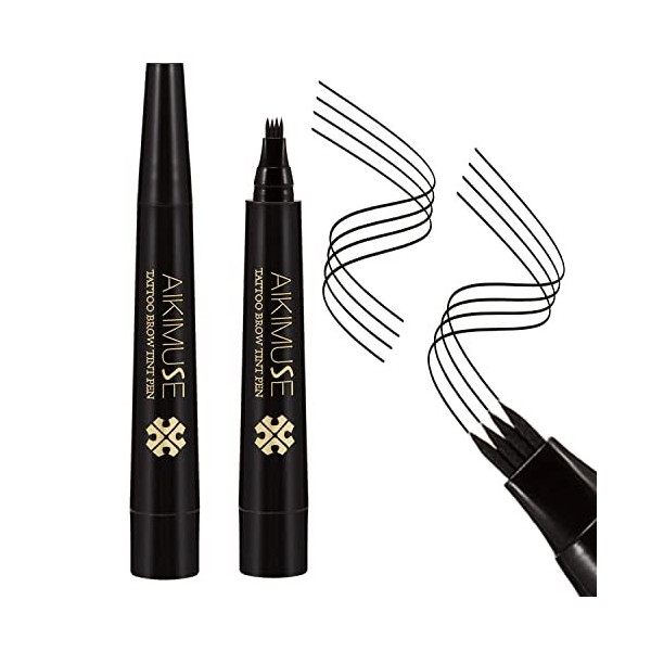 Boobeen Eyebrow Tattoo Pen - Microblading Eyebrow Pencil - Smudgeproof Brow Pencil - Imperméable, longue durée, aspect nature