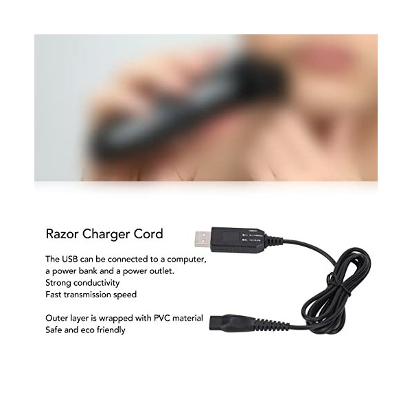 Câble De Chargement Pour Rasoir électrique, Cordon De Chargeur De Rasoir Professionnel 15 V – Câble De Chargement USB, Cordon