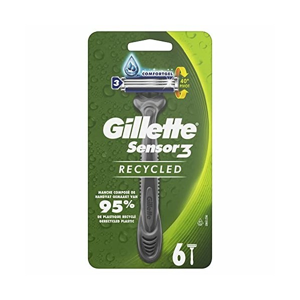 Gillette Sensor3 Recycled Rasoir Jetable 3 Lames x6