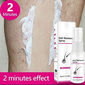 Spray dépilatoire femme, 2 minutes Spray dépilatoire doux, liquide dépilatoire jambes aisselles - 20 ml