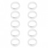 chiwanji 10 Inserts Danneaux Professionnels pour Ciseaux de Coiffure, Blanc