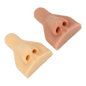 Modèle de Nez 3D en Silicone Souple, 2 Pièces, Haute Simulation, pour la Pratique de la Suture, Affichage de Bijoux