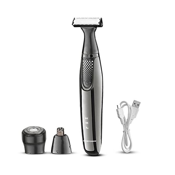 IOIUSKKU Rasoir électrique USB Rechargeable Lady Underarm Areas Trimmer Tondeuse à cheveux avec têtes interchangeables Machin