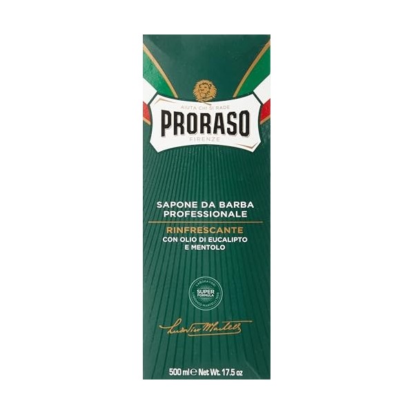 Proraso Vert Crème à Raser à lHuile dEucalyptus 500 ml