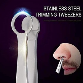 Pince à épiler pour poils de nez, ciseaux à poils de nez, pointe arrondie en acier inoxydable pour plus de sécurité, petite t